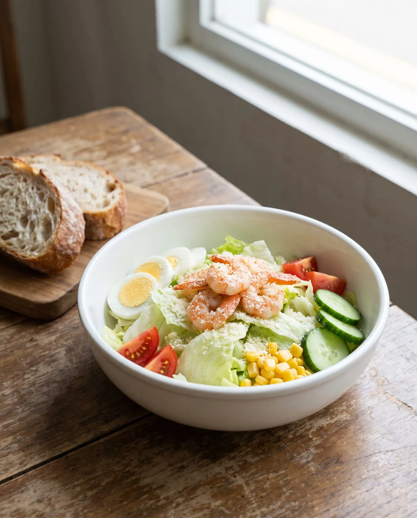 Färsk sallad i en skål
